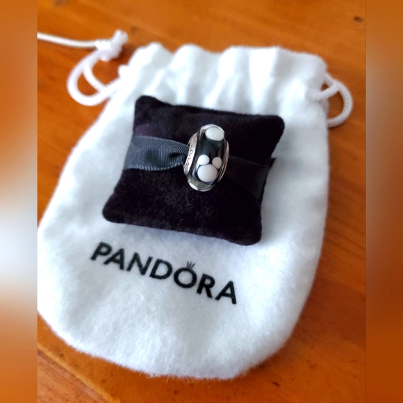 Pandora Disney Classic Mickey Murano Glass Charm - Picture 1 of 2